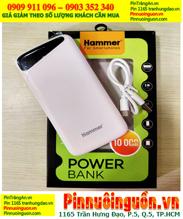 Hammer H-110, Pin sạc dự phòng Hammer H-110 Powerbank (2.1A, chuẩn 10.000mAh) /CÒN HÀNG
