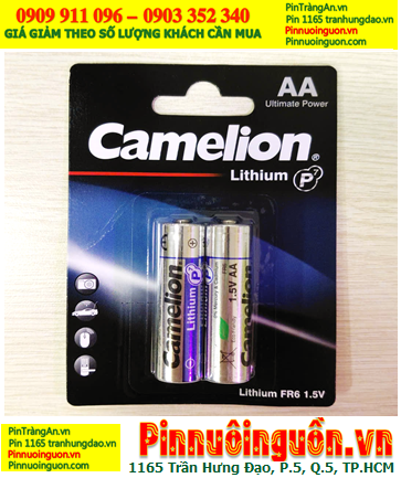 Pin máy ảnh Kỹ thuật số Pin Lithium 1.5v AA Camelion FR6-BP2 /P7 chính hãng (Loại vỉ 02 viên)