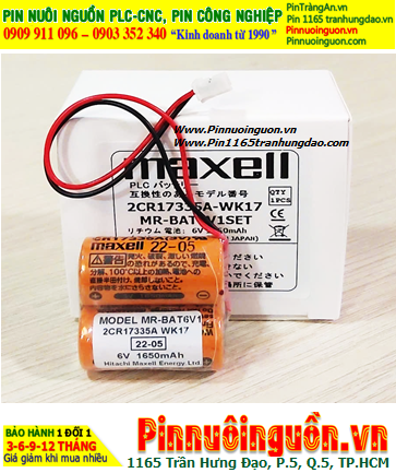 Maxell  2CR17335A-WK17 (2viên ghép bộ); Pin nuôi nguồn Maxell 2CR17335A-WK17 lithium 6v, Xuất xứ Nhật
