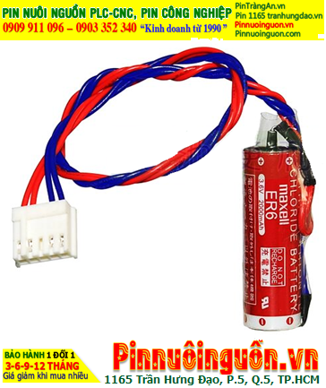 Maxell ER6 (zắc JEA); Pin nuôi nguồn PLC Maxell ER6 3.6v AA 2000mAh Lithium Thionyl Chloride