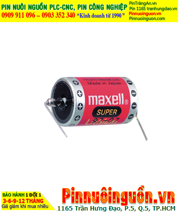 Maxell Super ER3 (chân thép hàn); Pin nuôi nguồn PLC Maxell ER3 Super lithium 3.6v 1/2AA 1100mAh _Xuất xứ Nhật