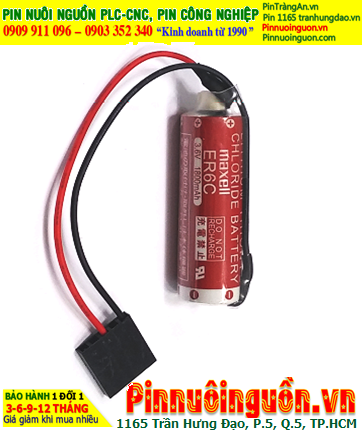 Maxell ER6C (Đầu sứ, Zắc PLC); Pin nuôi nguồn PLC Maxell ER6C 3.6v AA1800mAh Lithium Thionyl Chloride