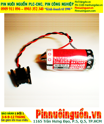 Maxell ER17/33 SUPER (Zắc cắm PLC); Pin PLC Maxell ER17/33 lithium 3.6v 2/3A 1600mAh _Xuất xứ Nhật