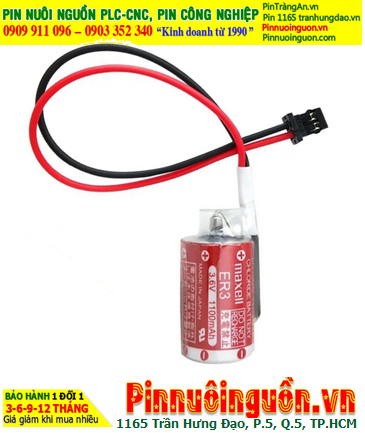Maxell ER3 (Zắc đen nhỏ); Pin nuôi nguồn PLC Maxell ER3 lithium 3.6v 1/2AA 1100mAh chính hãng _Xuất xứ Nhật
