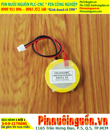 Pin CMOS CR2450WC (Dây cắm) _Pin nuôi nguồn CMOS lithium 3v Panasonic CR2450WC /Xuất xứ Indonesia
