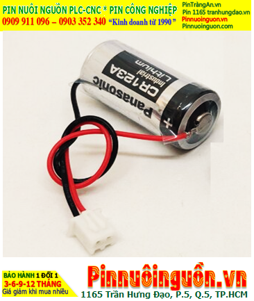 Panasonic CR123A; Pin nuôi nguồn Panasonic CR123A 2/3A 1550mAh (zắc cắm)_Xuất xứ Indonesia