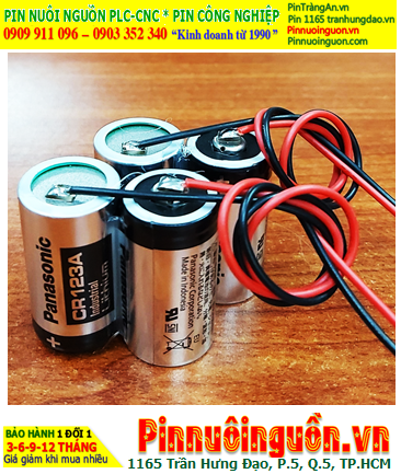 Panasonic CR123A, Pin nuôi nguồn PLC Panasonic CR123A Lithium 6.0v (2viên Kết đôi như hình)