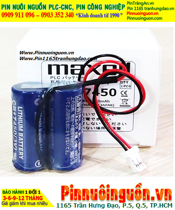 Maxell 2CR17450 (2 viên ghép bộ), Pin nuôi nguồn PLC Maxell 2CR17450 lithium 3v 5200mAh, Xuất xứ Nhật