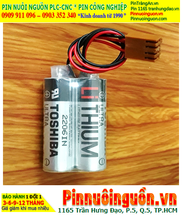 Toshiba 2ER6V (2 viên ghép đôi), Pin nuôi nguồn Toshiba ER6V lithium 3.6v 4000mAh /Xuất xứ NHẬT