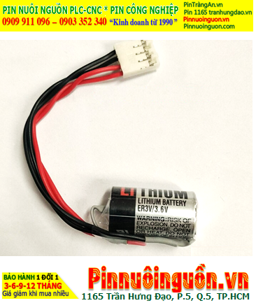 Toshiba ER3V; Pin nuôi nguồn Toshiba ER3V lithium 3.6v 1/2AA (Zắc 2 holes) _Xuất xứ Nhật
