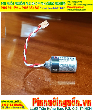 Toshiba ER3V (Zắc nâu nhỏ); Pin nuôi nguồn Toshiba ER3V lithium 3.6v 1/2AA 1000mAh /Xuất xứ Nhật