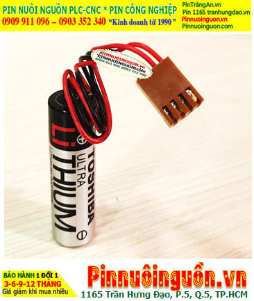 Toshiba ER6V (JEA2.54-4P); Pin nuôi nguồn PLC Toshiba ER6V lithium 3.6v AA 2000mAh, Xuất xứ Nhật