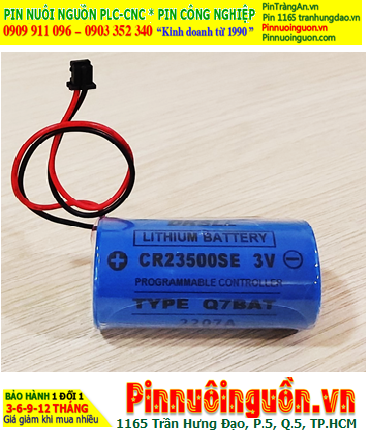 Pin Q7BAT _CR23500SE; Pin nuôi nguồn PLC Q7BAT CR23500SE lithium 3v 5000mAh chính hãng