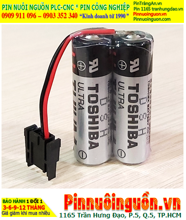Toshiba 2ER17500V; Pin nuôi nguồn Toshiba 2ER17500V 3.6v 5400mAh (2 viên ghép đôi) _Xuất xứ Nhật