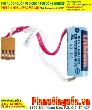 Sanyo CR17335SE-V (Zắc JEA 4holes), Pin nuôi nguồn CR17335SE-V lithium 3.6v 1800mAh, Xuất xứ NHẬT