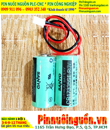 Sanyo 2CR17335SE-R (2 viên thép đôi) Pin nuôi nguồn 2CR17335SE-R lithium 6v 1800mAh, Xuất xứ Nhật