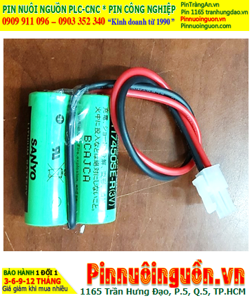 Sanyo 2CR17450SE-R (2 viên ghép đôi) Pin nuôi nguồn PLC lithium 3v 4400mAh, Xuất xứ Nhật