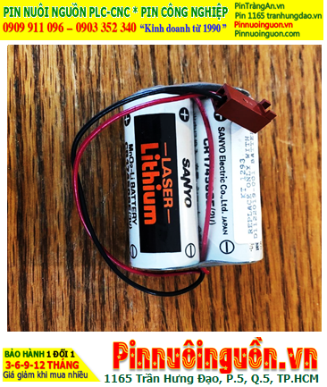 Sanyo 2CR17450SE (2 viên ghép đôi); Pin nuôi nguồn Sanyo CR17450SE 5000mAh lithium 3v, X.xứ NHẬT