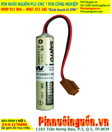 Sanyo CR12600SE; Pin nuôi nguồn PLC Sanyo CR12600SE 7/5AAA 1500mAh, Xuất xứ NHẬT