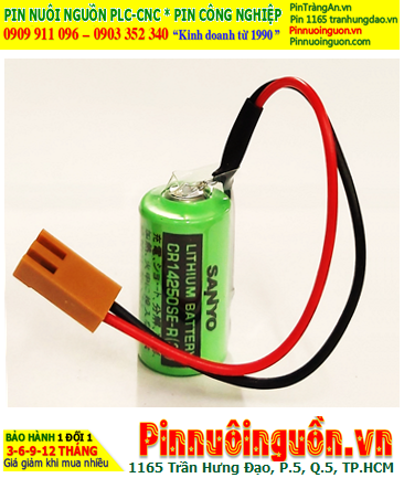 Sanyo CR14250SE-R (Zắc JEA), Pin nuôi nguồn Sanyo CR14250SE-R lithium 3V 1/2AA 850mAh, X.xứ NHẬT