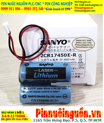 Sanyo 2CR17450E-R (2viên ghép đôi); Pin nuôi nguồn Sanyo 2CR17450E-R-CN-10 4400mAh /X.xứ NHẬT