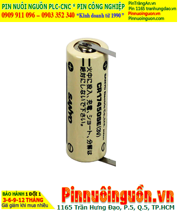 Sanyo CR17450SE; Pin nuôi nguồn PLC Sanyo CR17450SE 2500mAh lithium 3v, Xuất xứ NHẬT