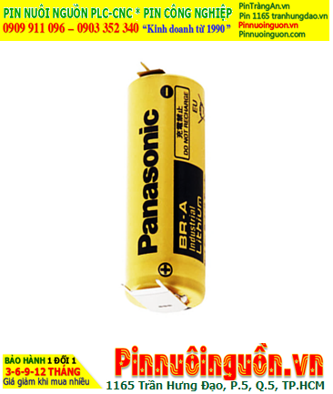 Panasonic BR-A (chân thép hàn); Pin nuôi nguồn PLC Panasonic BR-A A 1800mAh, Xuất xứ NHẬT