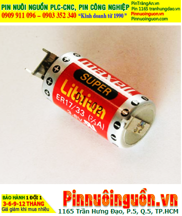 Maxell ER17/33; Pin nuôi nguồn PLC Maxell ER17/33 lithium 3.6v 2/3A 1600mAh _Xuất xứ Nhật