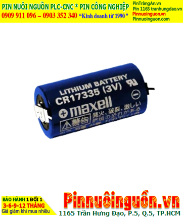 Maxell CR17335 _Pin CR17335; Pin nuôi nguồn PLC Maxell CR17335 lithium 1750mAh _Xuất xứ NHẬT