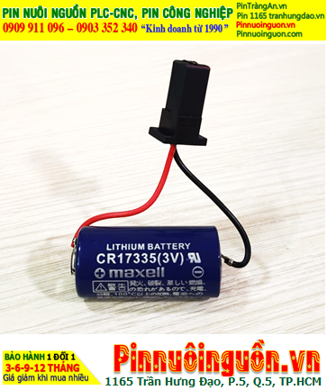Maxell CR17335 _Pin CR17335; Pin nuôi nguồn PLC Maxell CR17335 lithium 1750mAh _Xuất xứ NHẬT