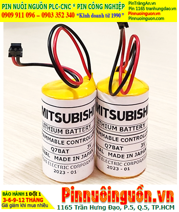 Pin Q7BAT _Pin Mitsubishi Q7BAT; Pin nuôi nguồn Mitsubishi Q7BAT lithium 3v 5000mAh _Xuất xứ Nhật
