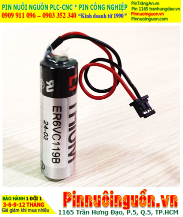 Pin ER6VC119B; Pin nuôi nguồn Mitsubishi ER6VC119B lithium 3.6v AA 2000mAh _Xuất xứ Nhật