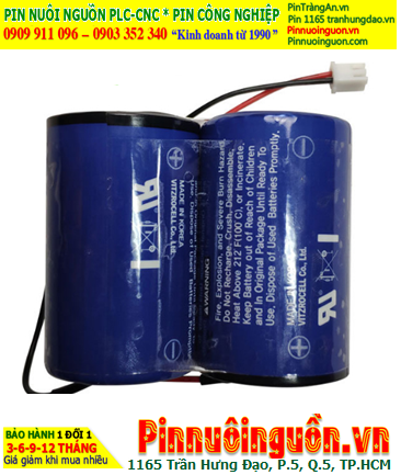 Tekcell SB-D02; Pin nuôi nguồn PLC Tekcell SB-D02 (2 viên ghép đôi) lithium 7.2v 19000mAh