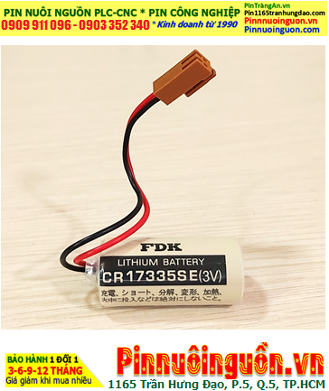 FDK CR17335SE; Pin nuôi nguồn PLC FDK CR17335SE lithium 3v 2/3A 1800mAh (zắc nâu) /Xuất xứ NHẬT
