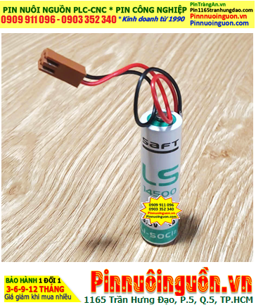 Saft LS14500 (Zắc JEA2.54); Pin nuôi nguồn PLC Saft LS14500 lithium 3.6v AA 2600mAh _Xuất xứ Pháp