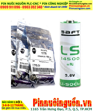 Pin LS14500 _Pin Saft LS14500 thay pin nuôi nguồn ALLEN BRADLEY 1770-XY AA 2600mAh 3.6v _Made in France