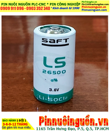 Pin Saft LS26500 _Pin LS26500; Pin nuôi nguồn PLC Saft LS26500 lithium 3.6v C 7700mAh _Xuất xứ Pháp