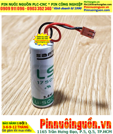 Saft LS17500 (Zắc VTC); Pin nuôi nguồn PLC Saft LS17500 lithium 3.6v A 3600mAh _Xuất xứ Pháp