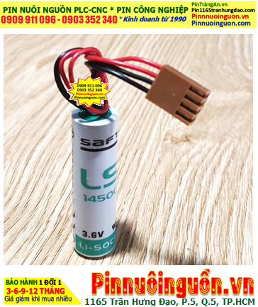 Saft LS14500 (Zắc JEA Omron); Pin nuôi nguồn PLC Saft LS14500 lithium 3.6v AA 2600mAh _Xuất xứ Pháp