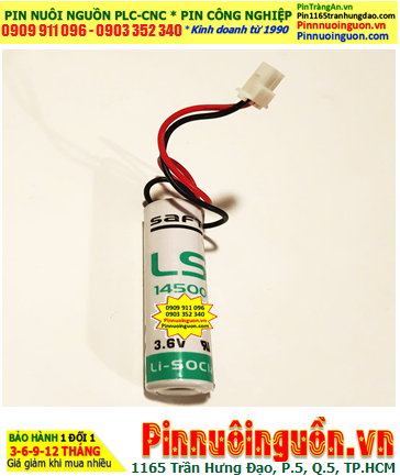 Saft LS14500 (Zắc 2.54); Pin nuôi nguồn PLC Saft LS14500 lithium 3.6v AA 2600mAh _Xuất xứ Pháp