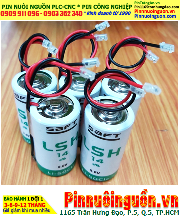Pin Saft LSH14 (có dây Zắc cắm); Pin nuôi nguồn PLC Saft LSH14 lithium 3.6v C 5800mAh _Xuất xứ Pháp