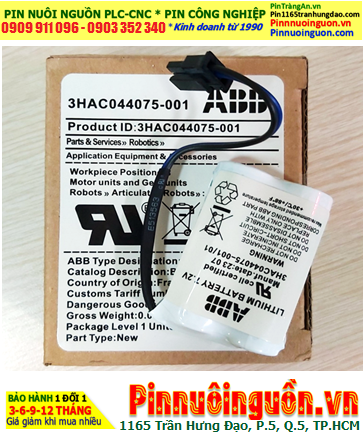 ABB 3HAC044168-001; Pin nuôi nguồn ABB 3HAC044168-001 lithium 7.2v 3600mAh chính hãng _Xuất xứ Pháp