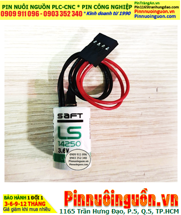 Saft LS14250 (Zắc 4holes); Pin nuôi nguồn PLC Saft LS14250 lithium 3.6v 1/2AA 1200mAh _Xuất xứ Pháp