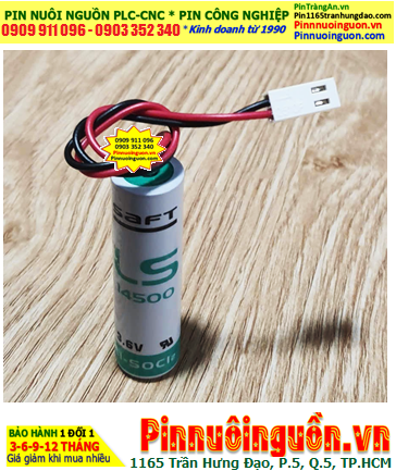 Saft LS14500 (Zắc 2510); Pin nuôi nguồn PLC Saft LS14500 lithium 3.6v AA 2600mAh _Xuất xứ Pháp