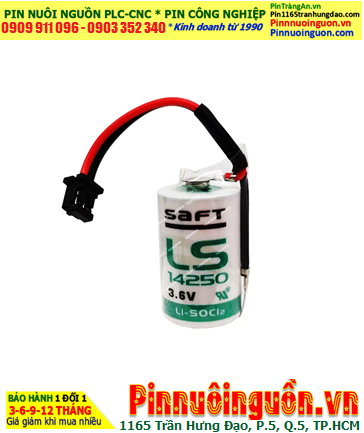 Saft LS14250; Pin nuôi nguồn PLC Saft LS14250 3.6v 1/2AA 1200mAh chính hãng  _Made in France
