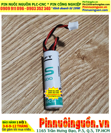 Saft LS14500 (Zắc PH2.54-2P); Pin nuôi nguồn PLC Saft LS14500 lithium 3.6v AA 2600mAh _Xuất xứ Pháp