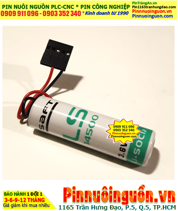 Saft LS14500 (Zắc JEA 4holes); Pin nuôi nguồn PLC Saft LS14500 lithium 3.6v AA 2600mAh _Xuất xứ Pháp