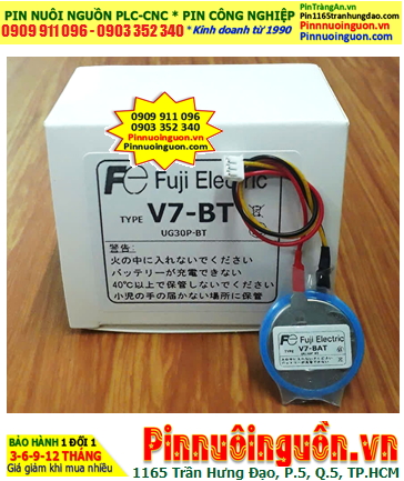 FUJI V7-BAT, UG30P-BT (zắc cắm PLC), Pin nuôi nguồn FUJI UG30P-BT lithium 3v chính hãng