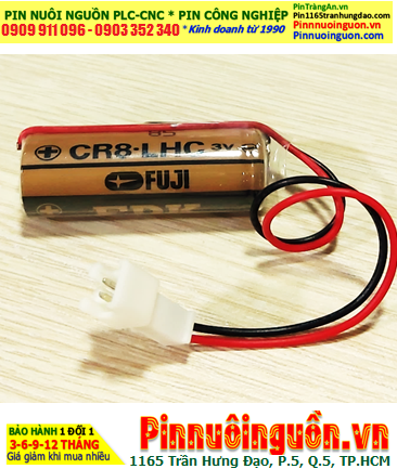 FUJI CR8.LHC (Zắc PLC); Pin nuôi nguồn FUJI CR8.LHC lithium 3v 3000mAh chính hãng, Xuất xứ NHẬT
