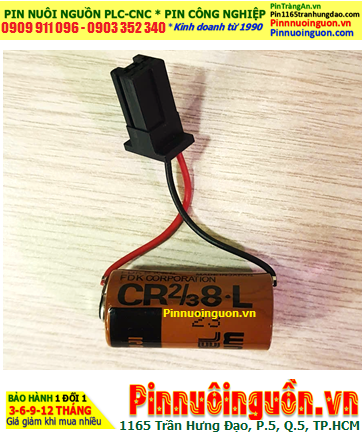 FUJI CR2/3 8.L (Zắc Fanuc); Pin nuôi nguồn FUJI CR2/3 8.L lithium 3v 2/3A 1900mAh chính hãng